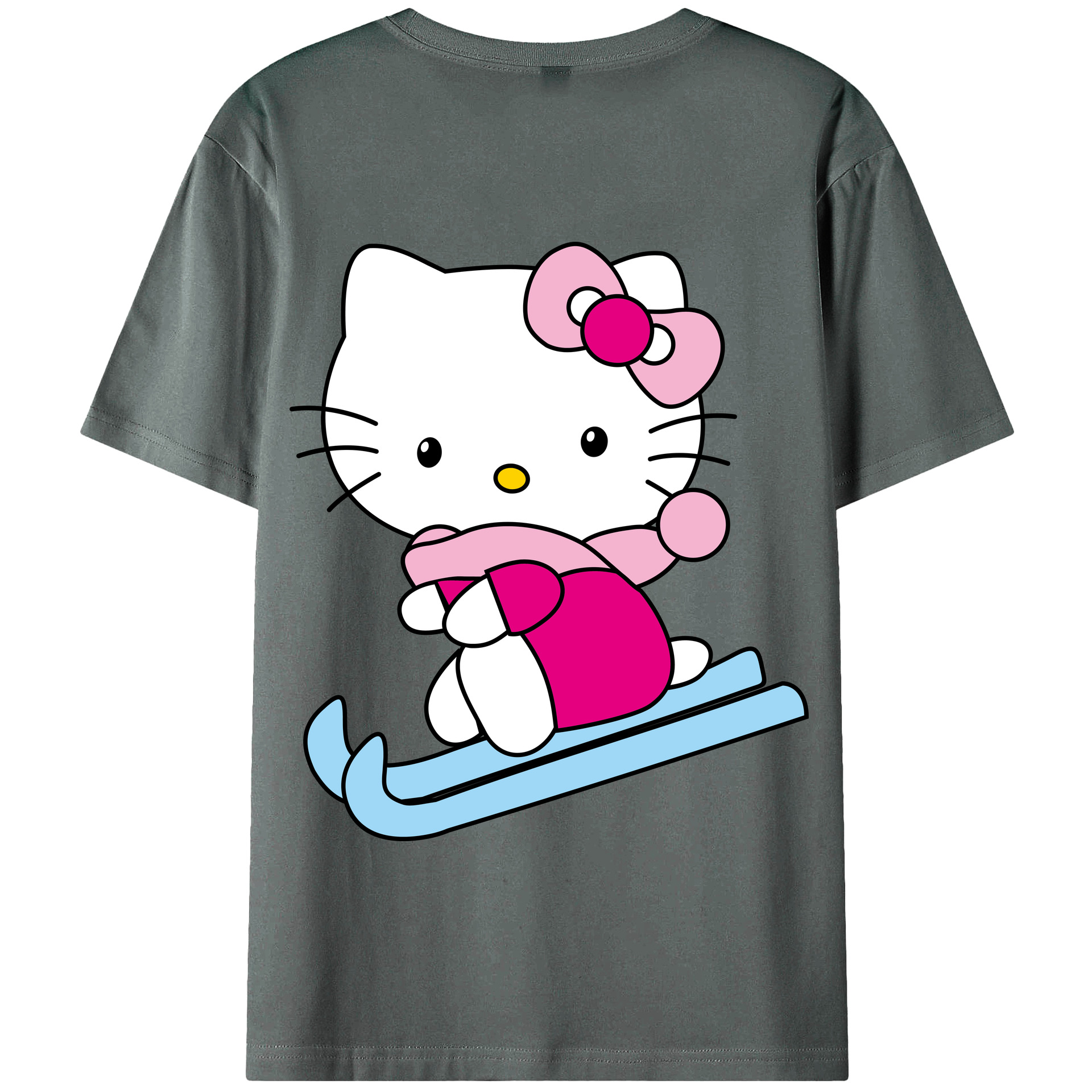 （画像用） Hello Kitty ハローキティ 綿100％半袖Tシャツ（背面プリント）